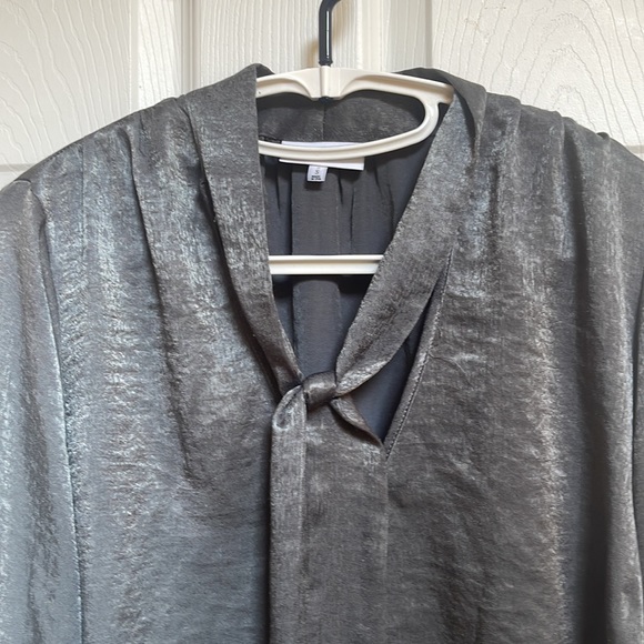 Waverly gray size small gray Ruffle tie blouse - Picture 3 of 5
